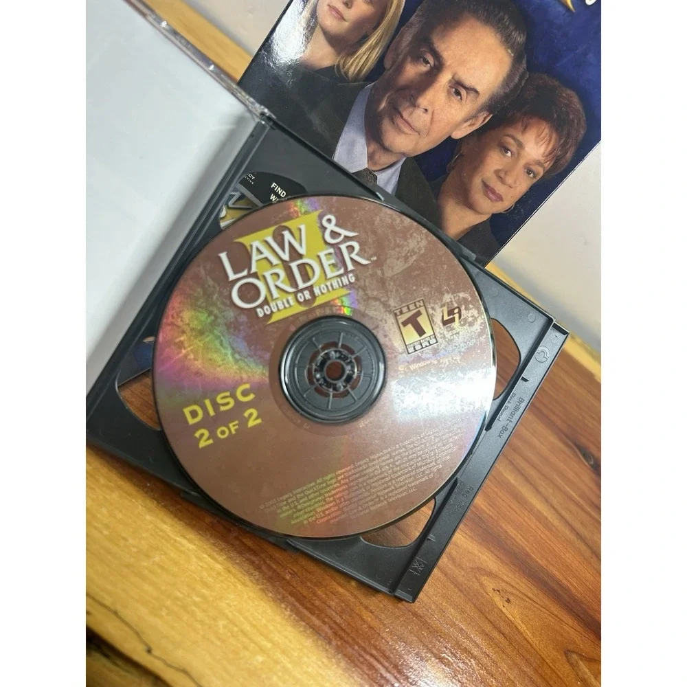 Law & Order II Double or Nothing PC‎ CD ROM Game for Win 98/2000/ME/XP 2003